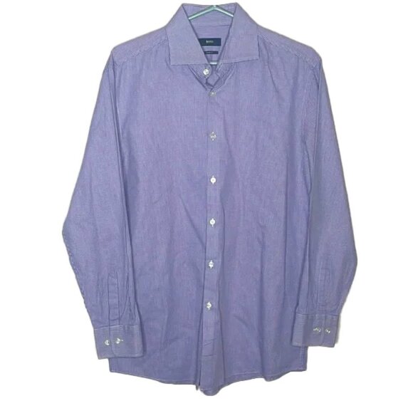 🆕 HUGO BOSS Sharp Fit Button Down Shirt Size L - Picture 1 of 5